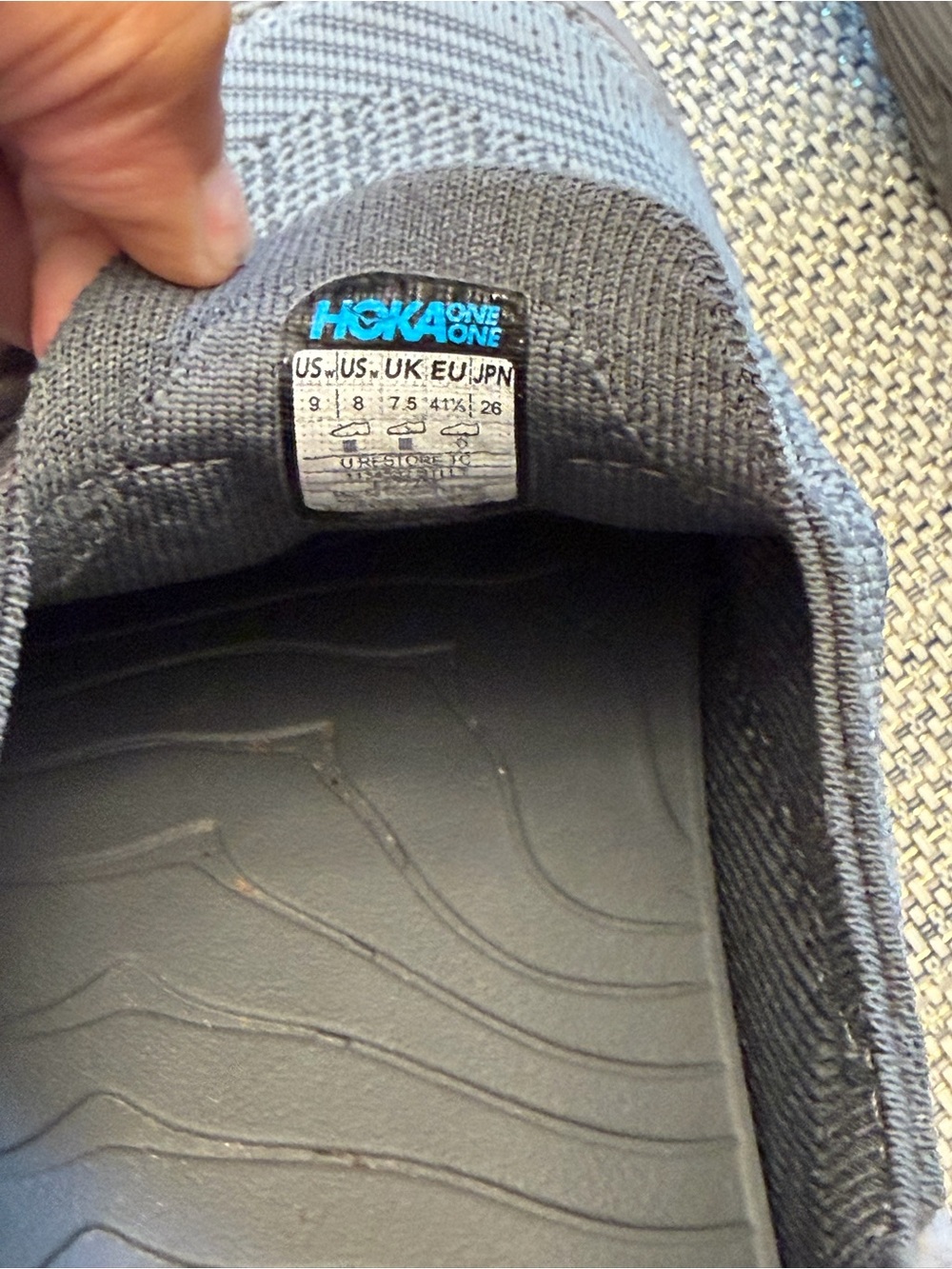 Hoka One One Kids Slip-On Sneakers in Gray
